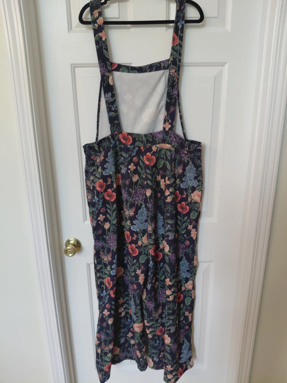 Cider Navy Floral Overalls with Multicolor Blooms - Picture 5 of 9